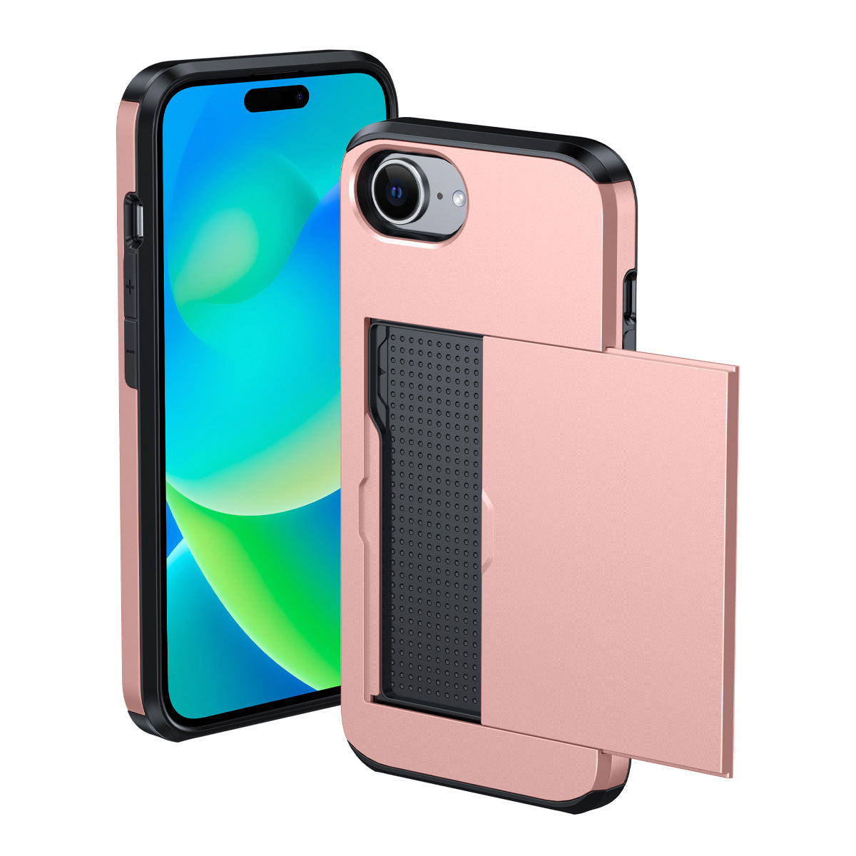 Protective slide card pocket iPhone Case