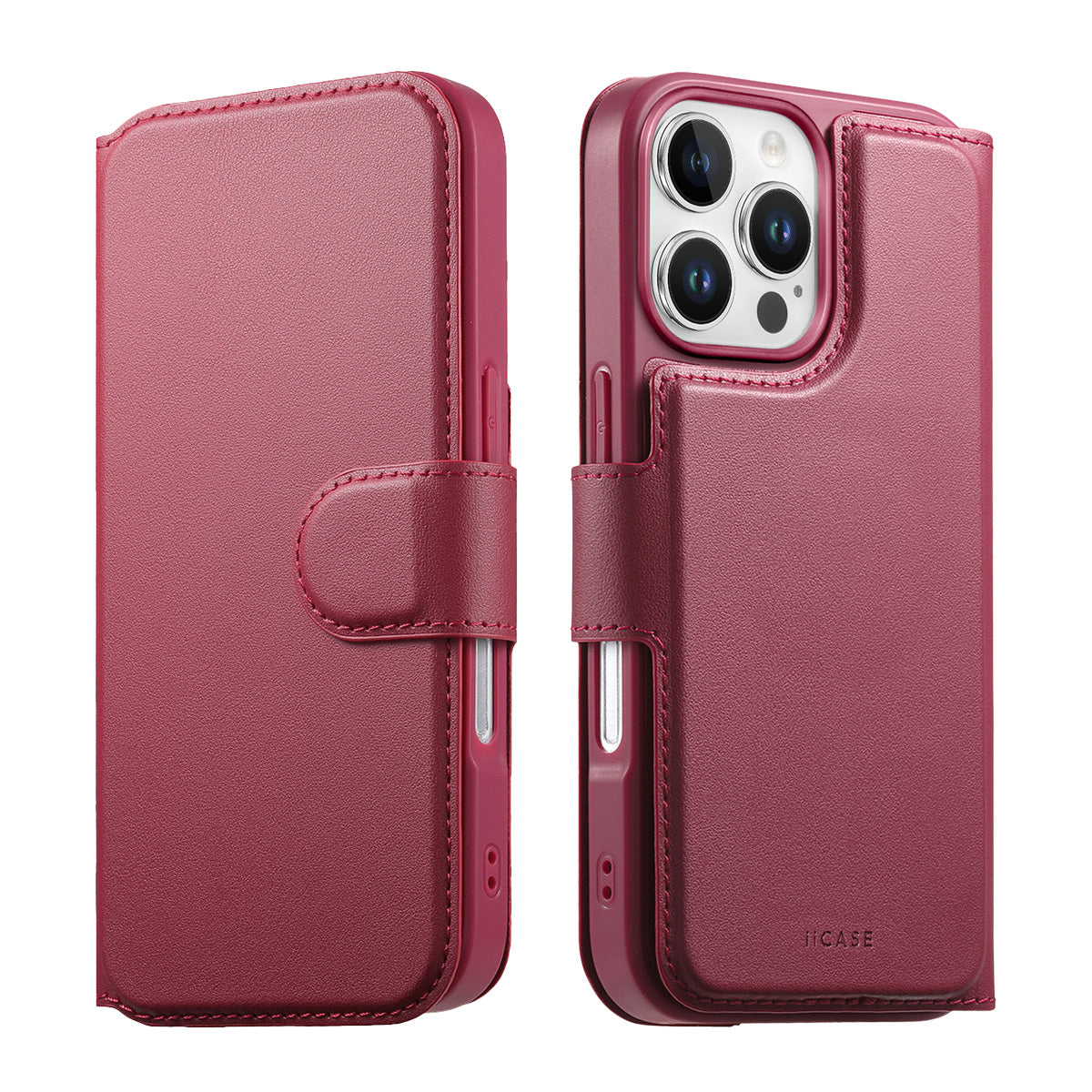 MagSafe Detachable Wallet iPhone Case - Burgundy
