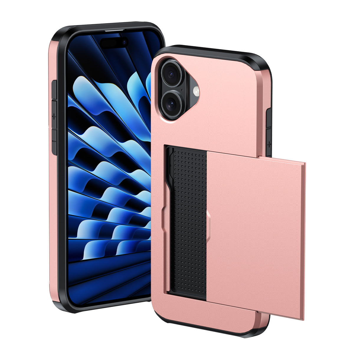 Protective slide card pocket iPhone Case