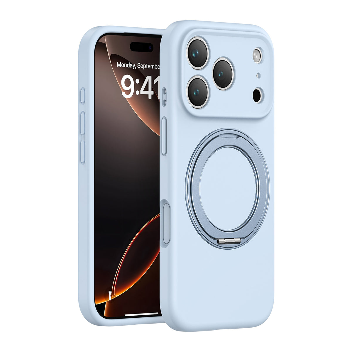 360 Ring Stand Liquid Silicone iPhone Case