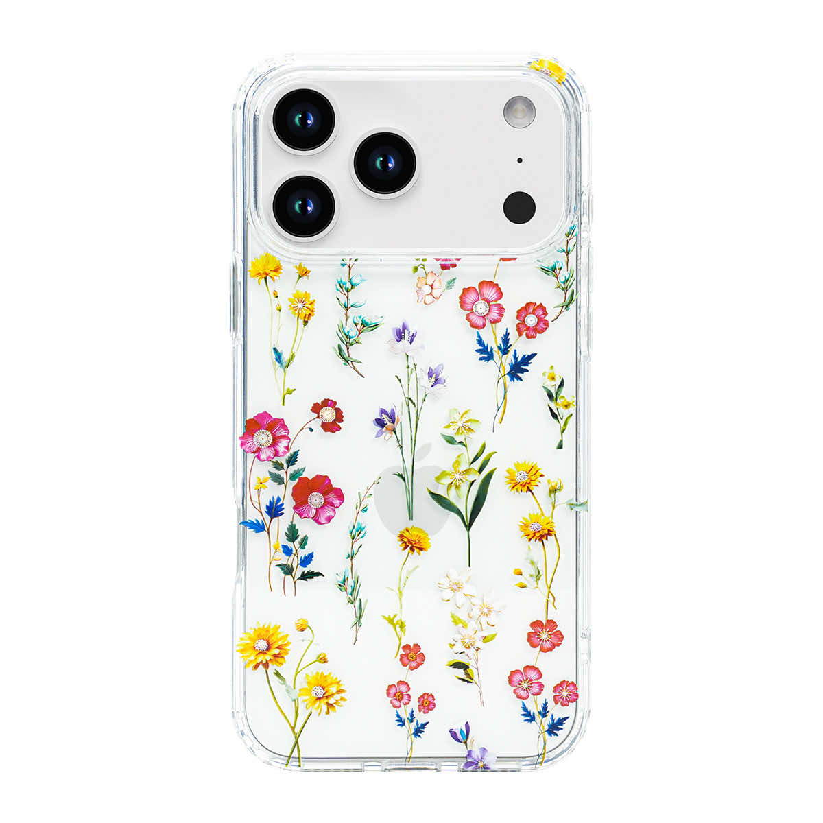 Holographic Wildflower Clear iPhone Case