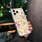Holographic Wildflower Clear iPhone Case