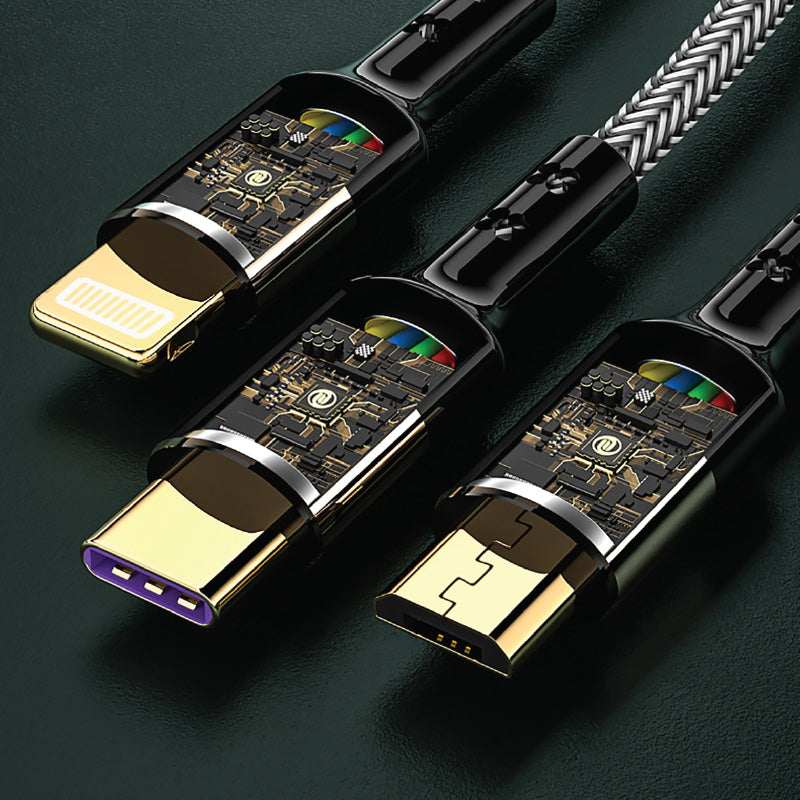 3-in-1 Fast Charging Cable (1.2M & 2M)