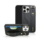 Hand Strap Stand Leather iPhone Case with Card Slot