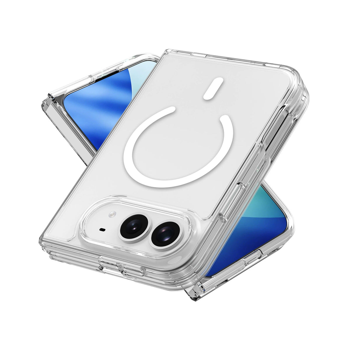 Military Protection Clear Case for iPhone Duo