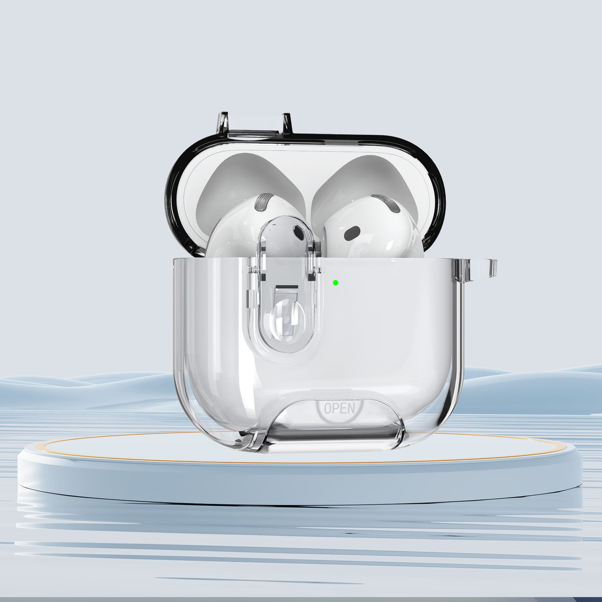Vista Crystal Case with Phone Stand for AirPods 4