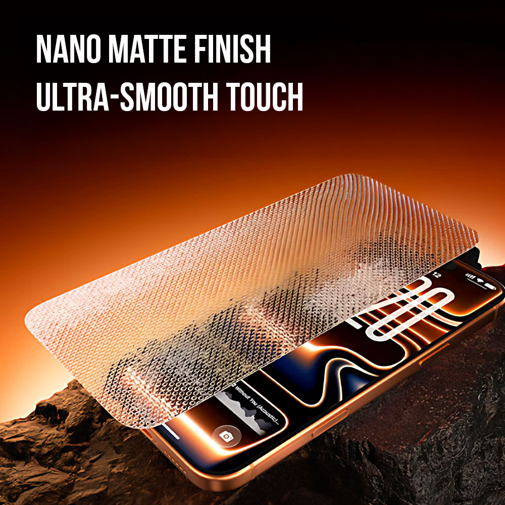 Nano Matte Ultra-Smooth 9H Tempered Glass iPhone Screen Protector
