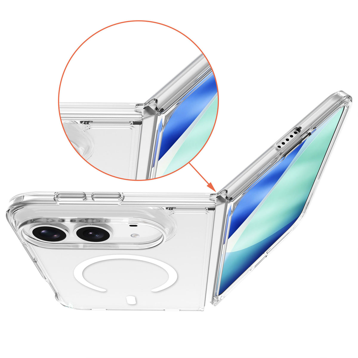 Military Protection Clear Case for iPhone Duo