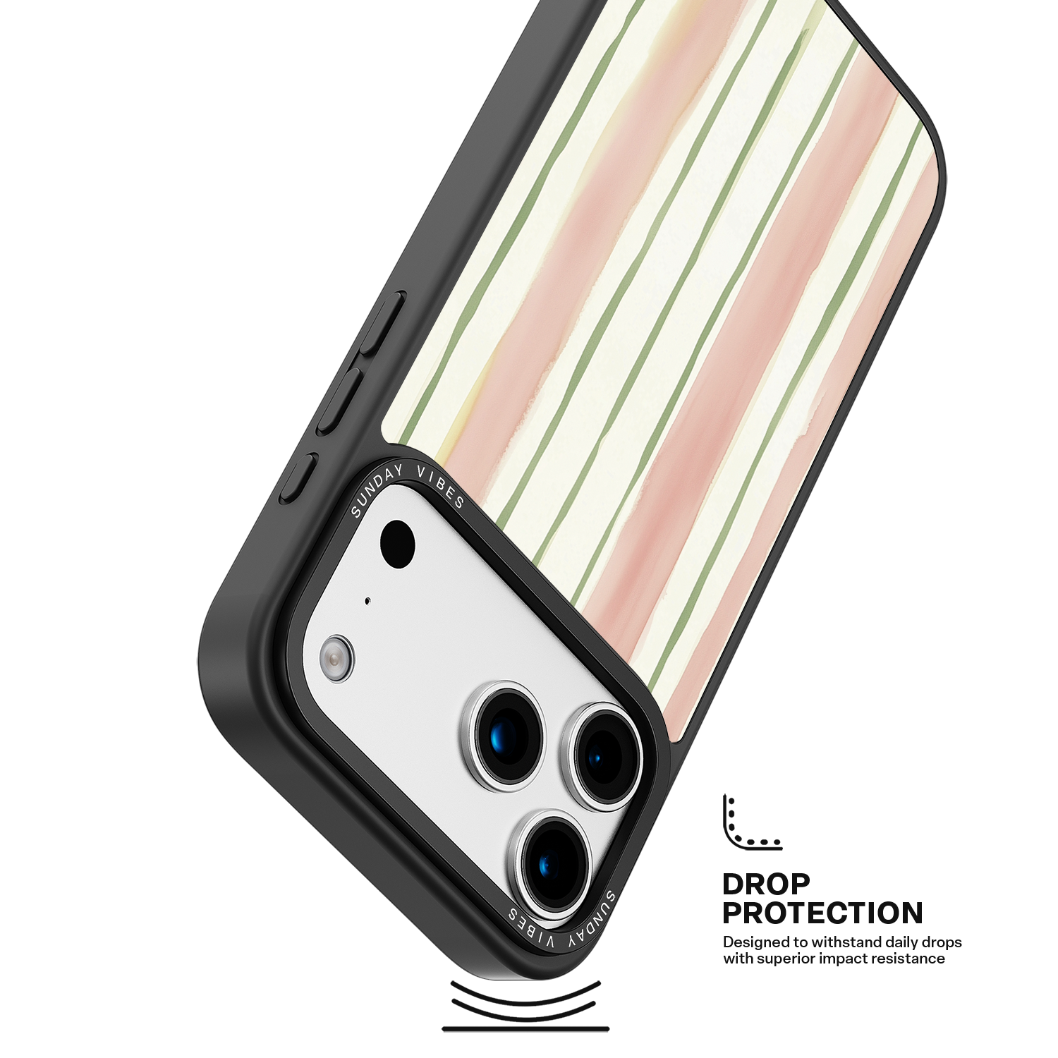 Pastel Stripe Serenade iPhone Case
