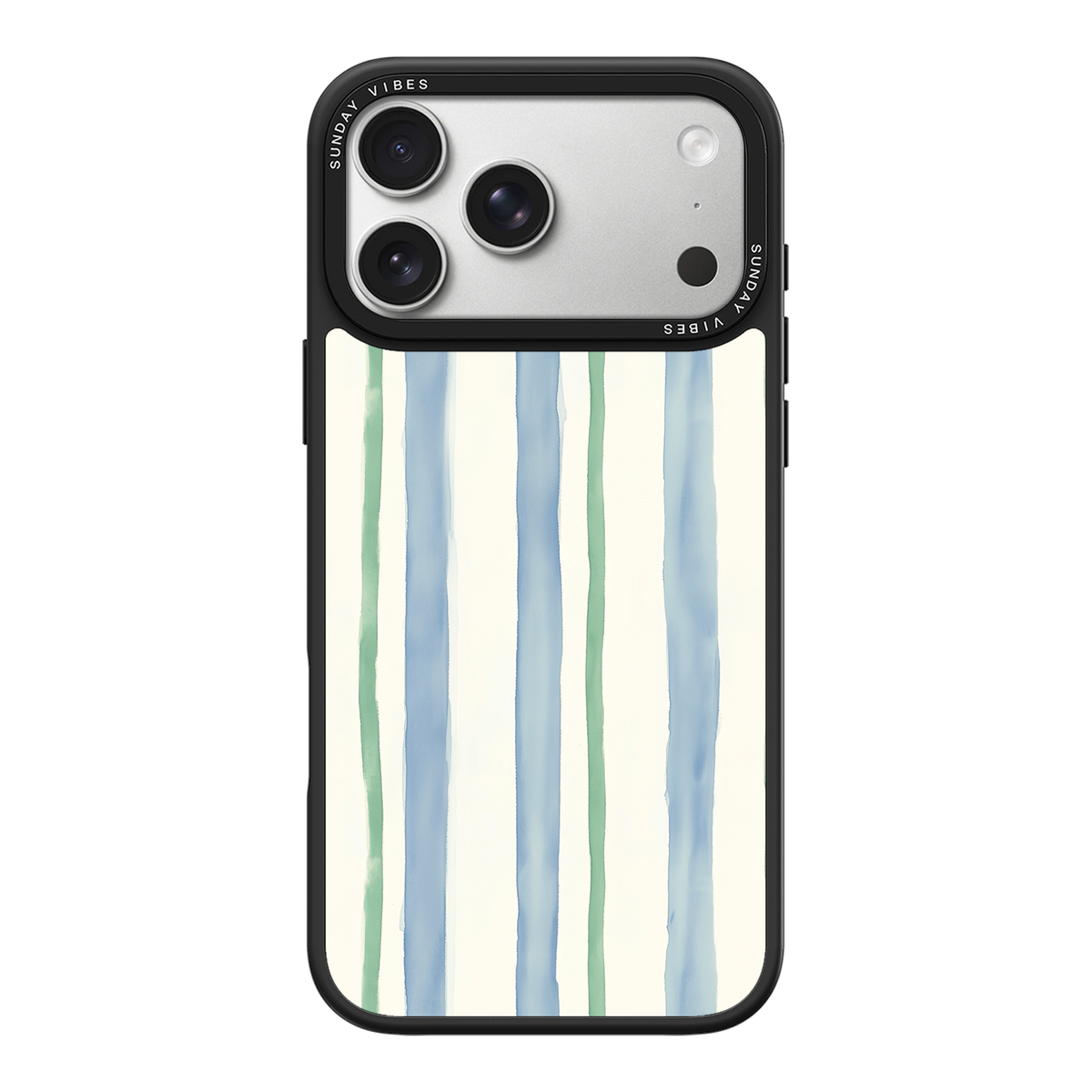 Azure Meadow Stripe iPhone Case