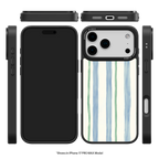 Azure Meadow Stripe iPhone Case
