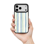 Azure Meadow Stripe iPhone Case