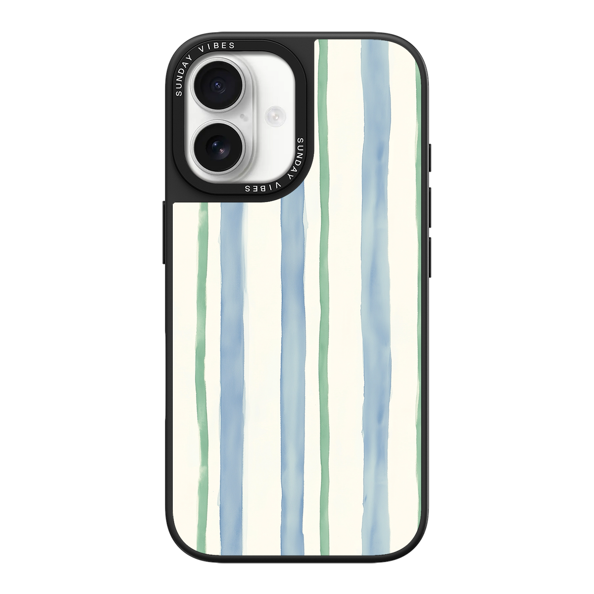 Azure Meadow Stripe iPhone Case