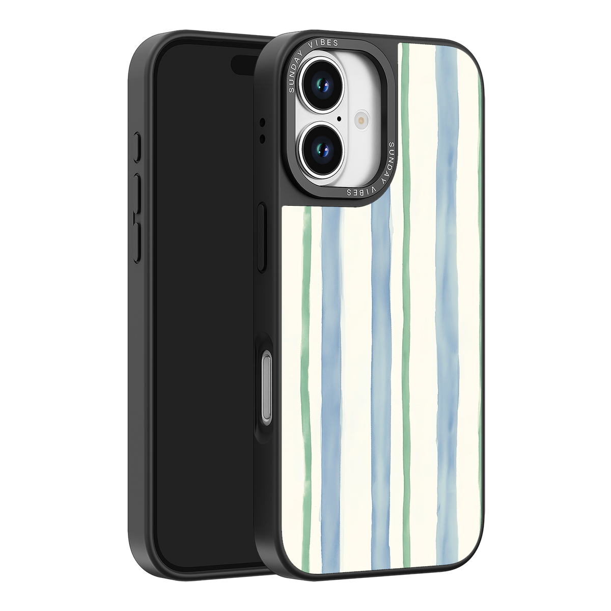 Azure Meadow Stripe iPhone Case