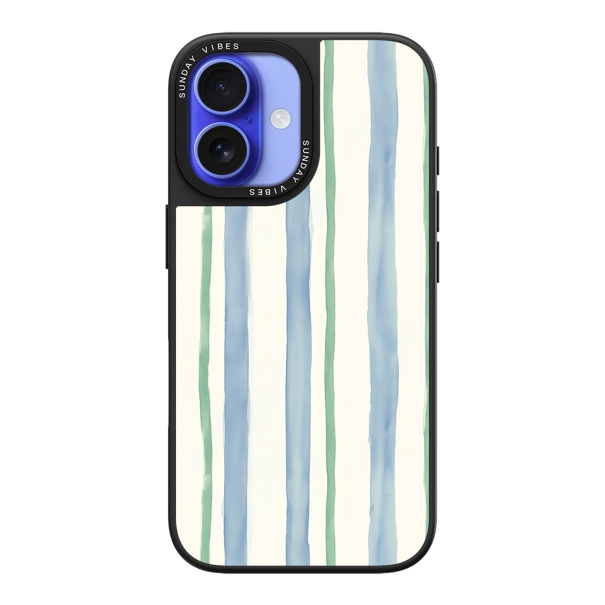 Azure Meadow Stripe iPhone Case