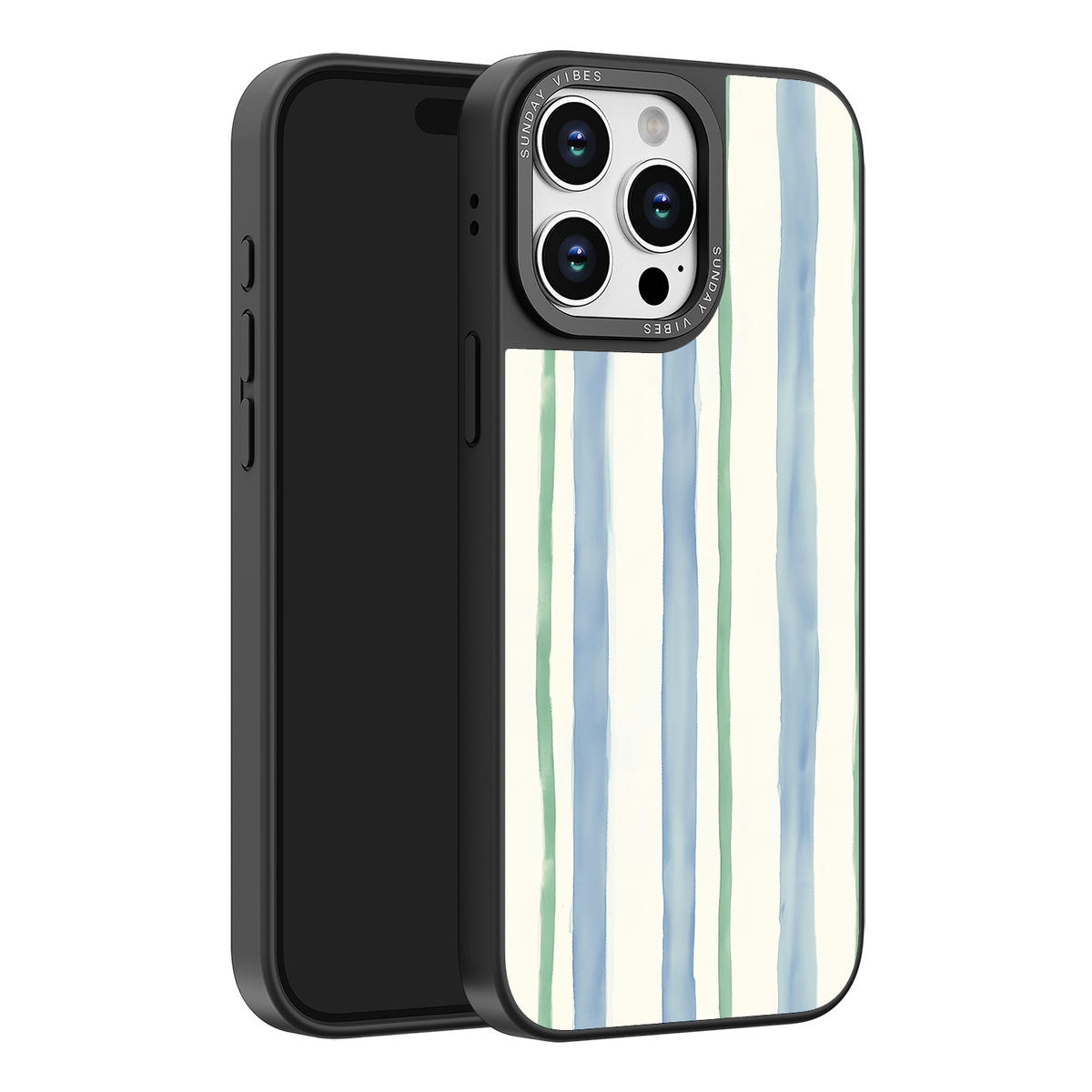 Azure Meadow Stripe iPhone Case