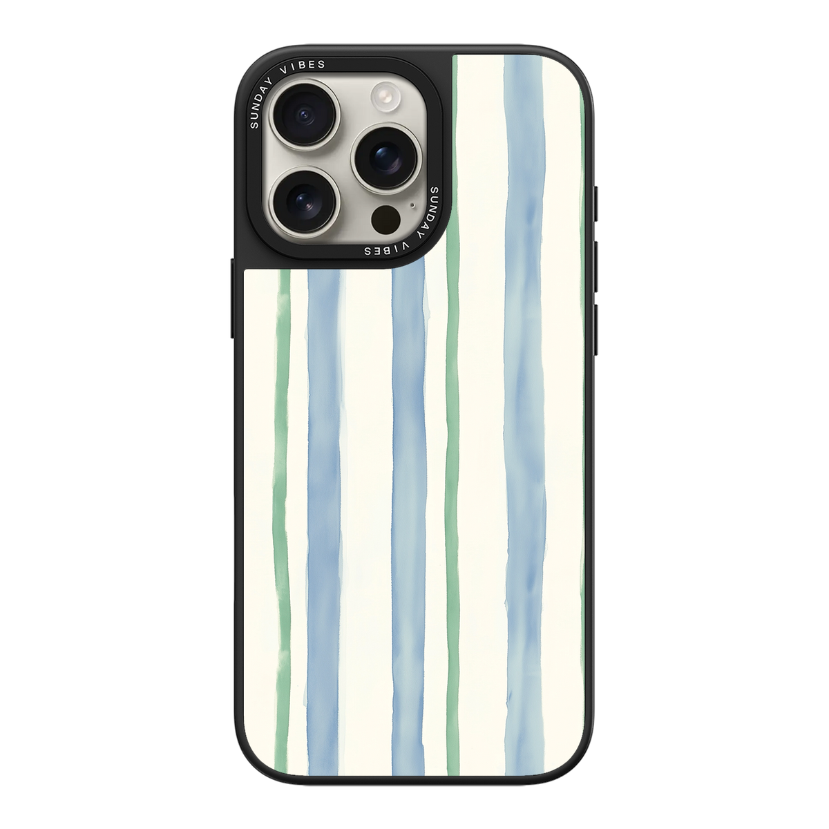 Azure Meadow Stripe iPhone Case
