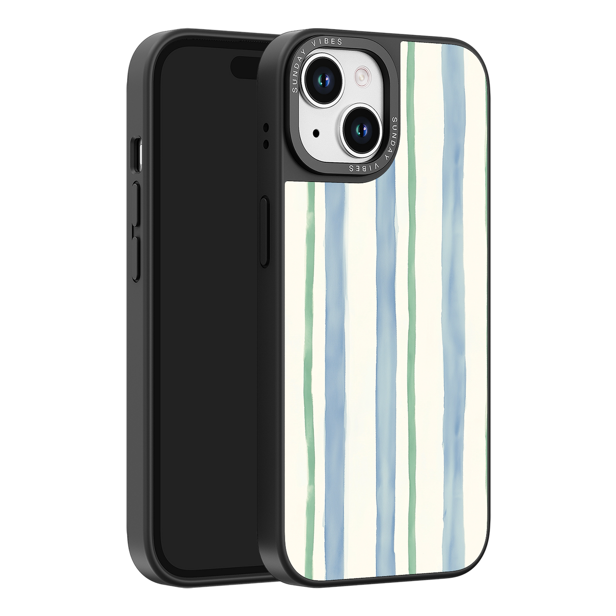 Azure Meadow Stripe iPhone Case