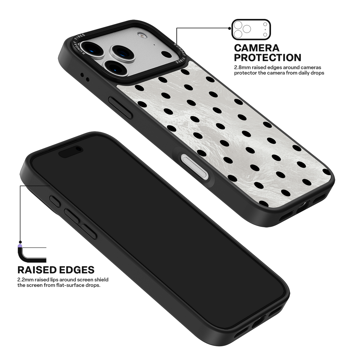Moon Dust Polka iPhone Case