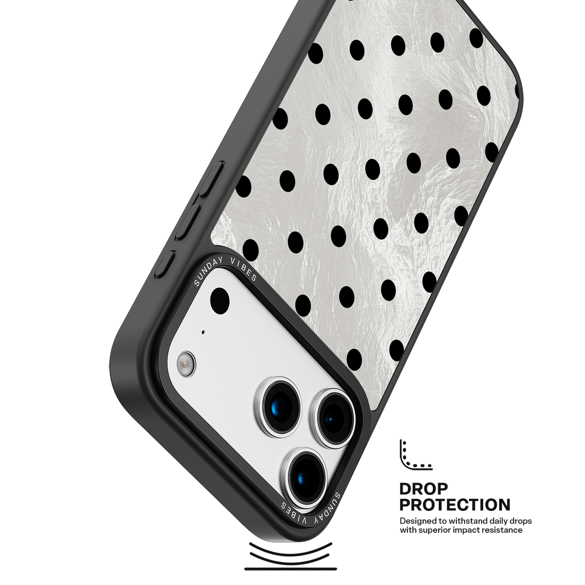 Moon Dust Polka iPhone Case