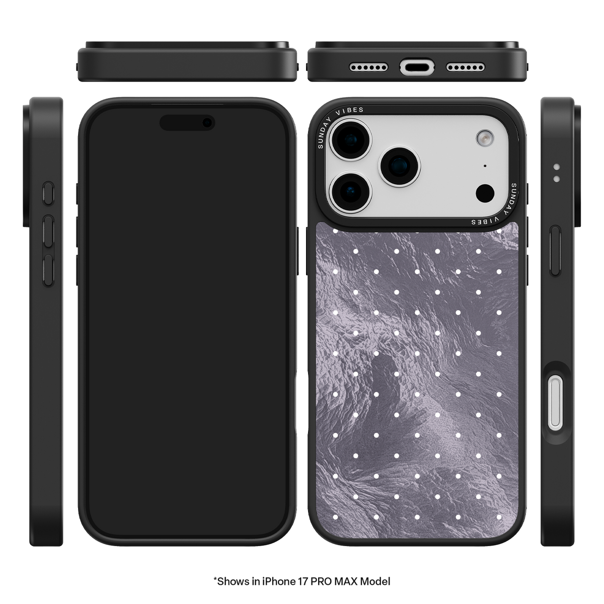 Silver Moon Dots iPhone Case
