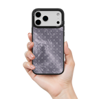 Silver Moon Dots iPhone Case