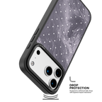 Silver Moon Dots iPhone Case