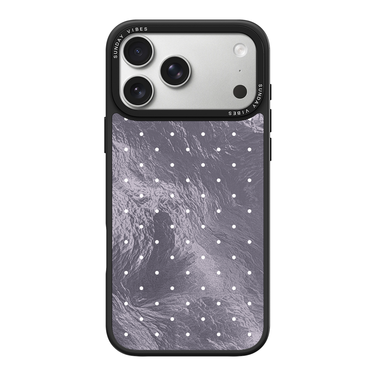Silver Moon Dots iPhone Case