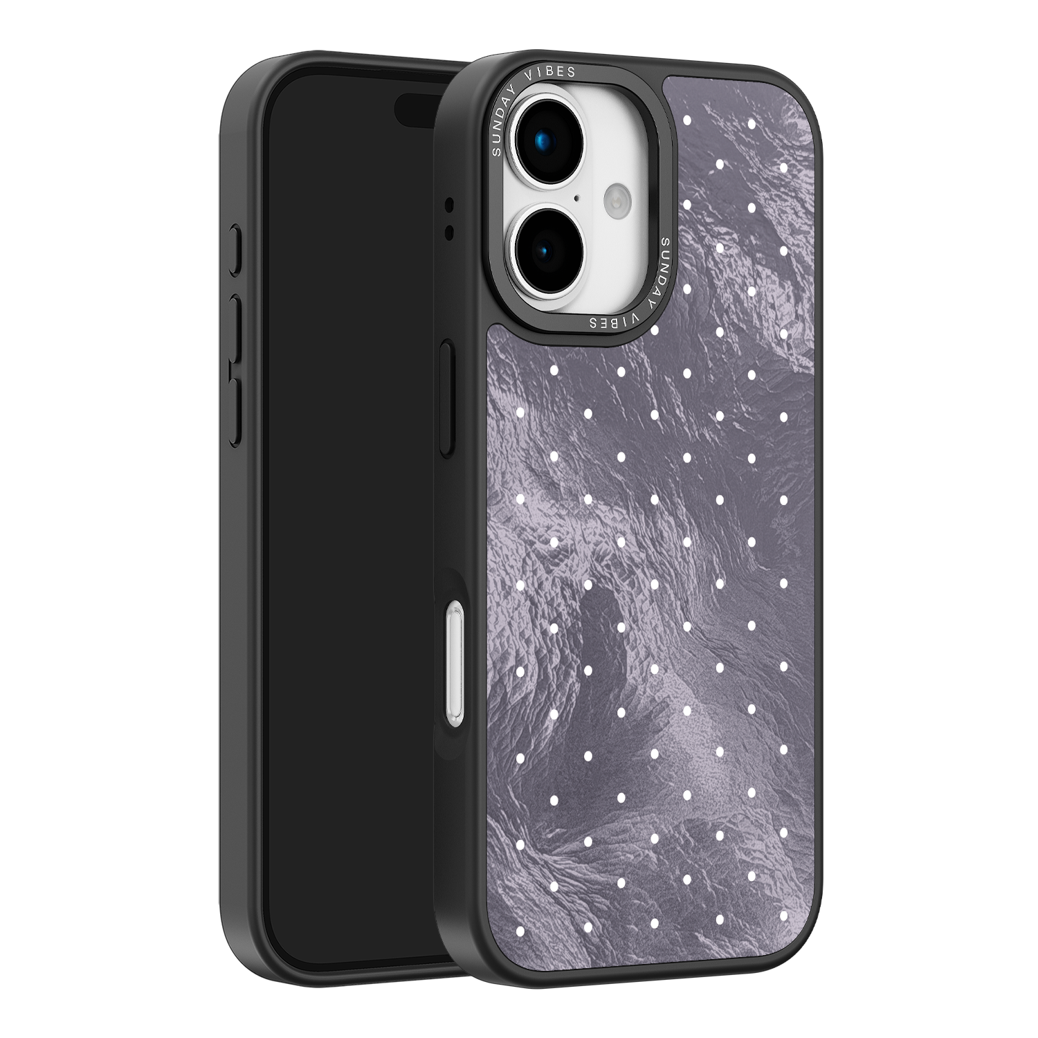 Silver Moon Dots iPhone Case