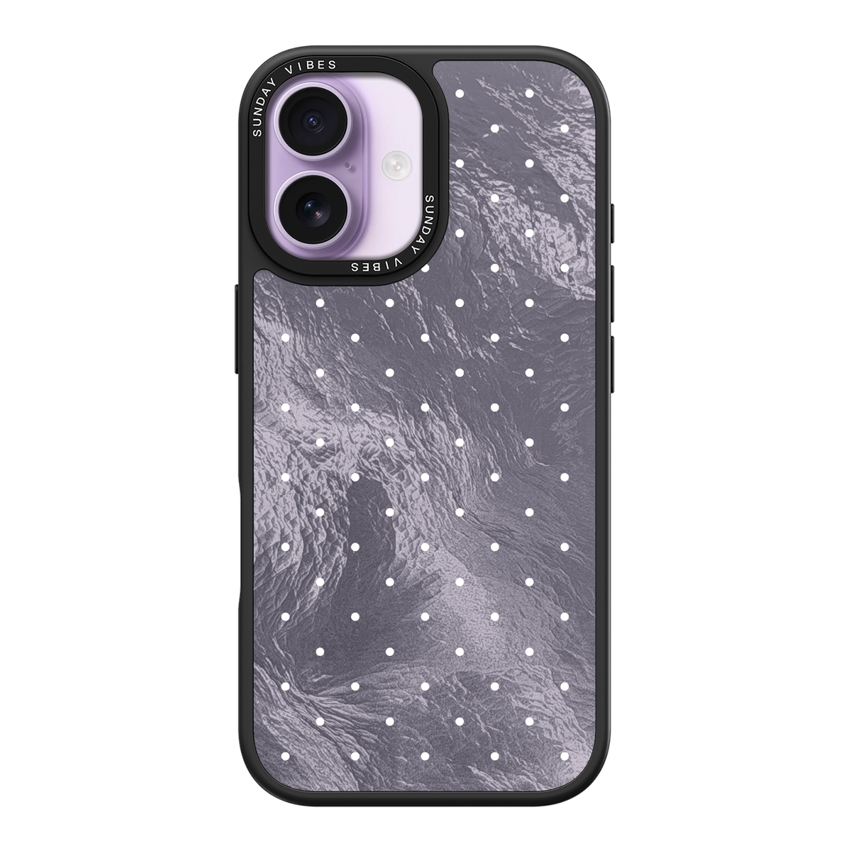 Silver Moon Dots iPhone Case