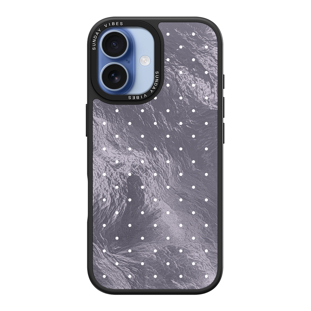 Silver Moon Dots iPhone Case