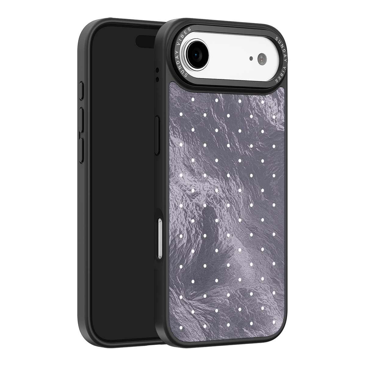 Silver Moon Dots iPhone Case