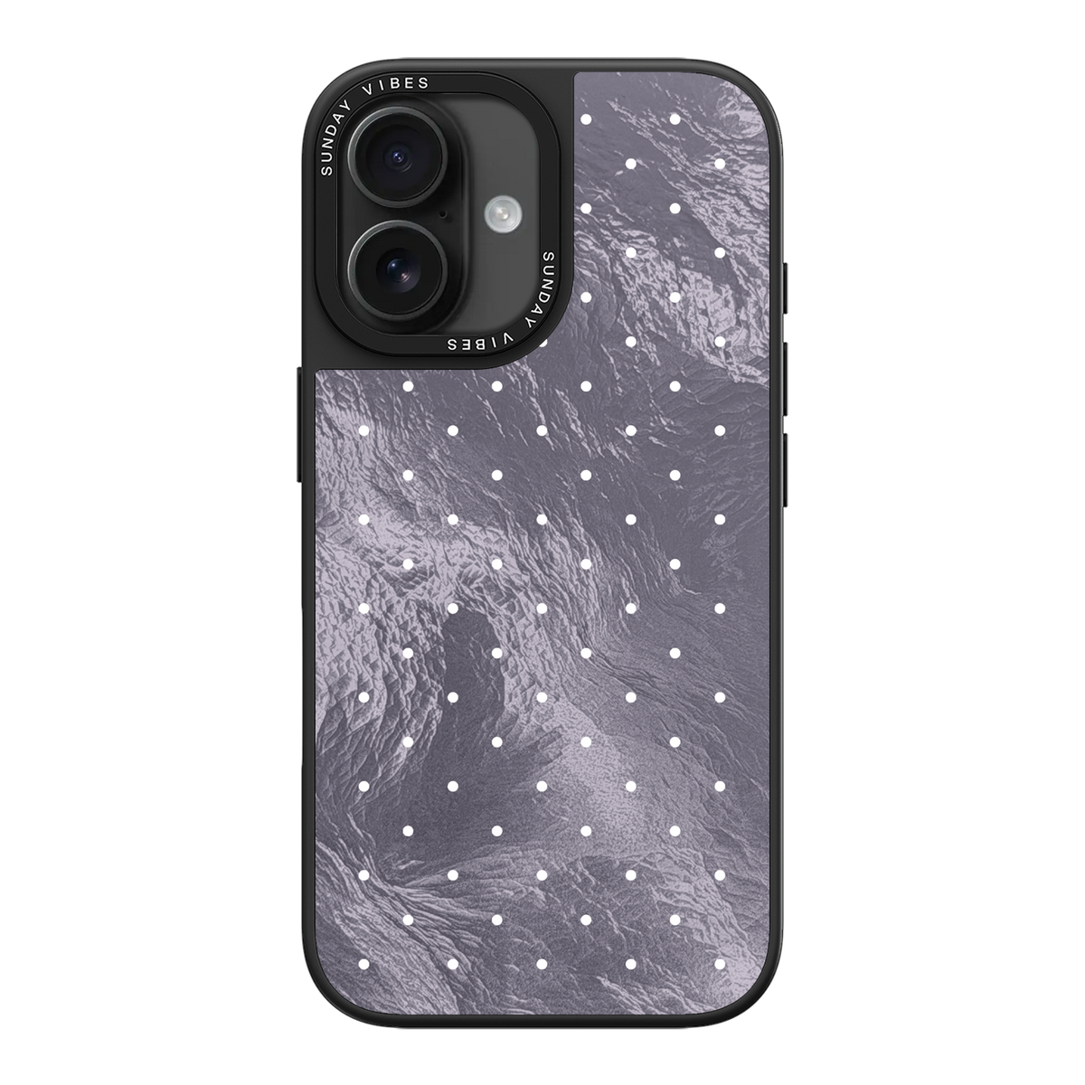 Silver Moon Dots iPhone Case