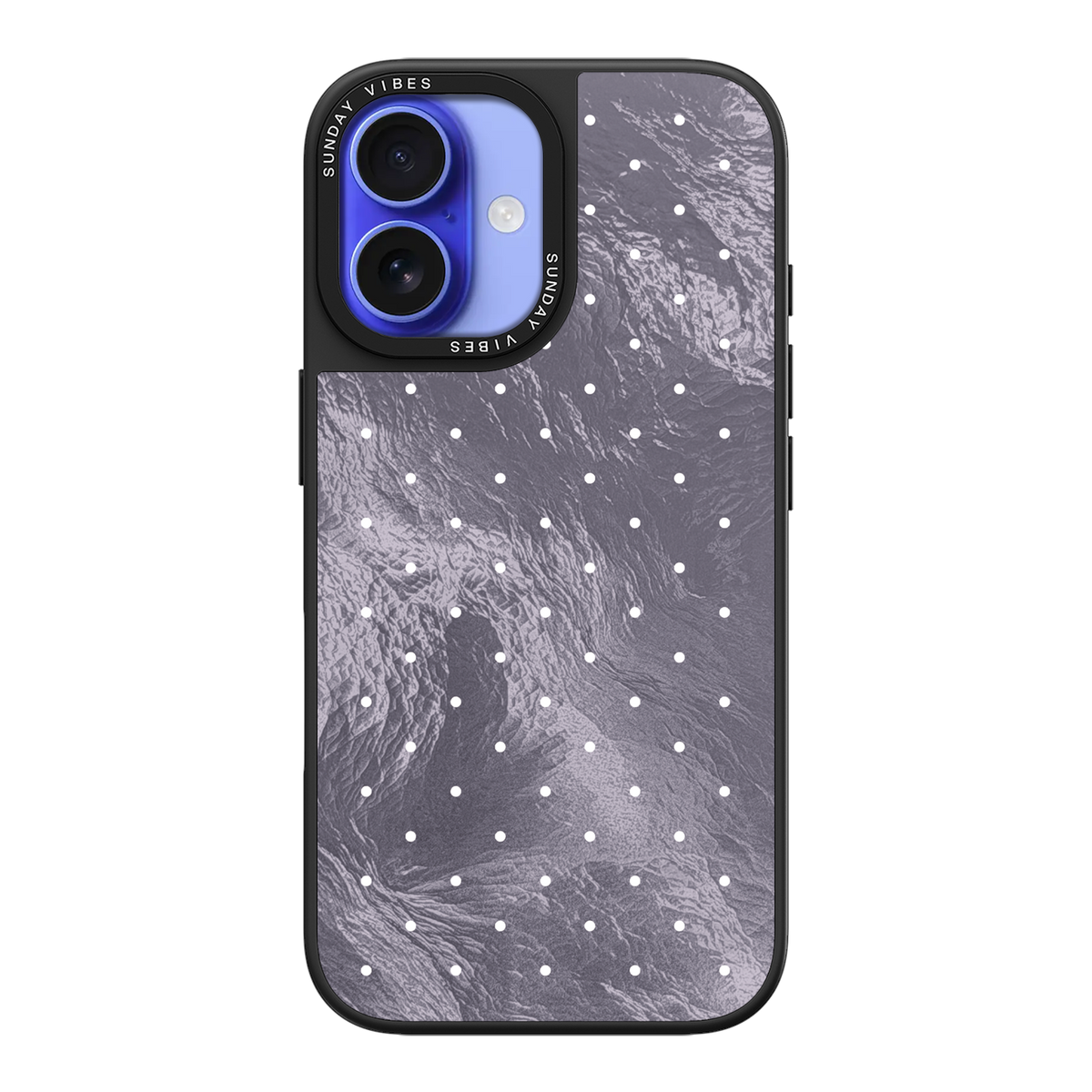 Silver Moon Dots iPhone Case