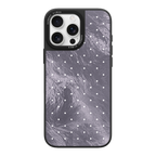 Silver Moon Dots iPhone Case