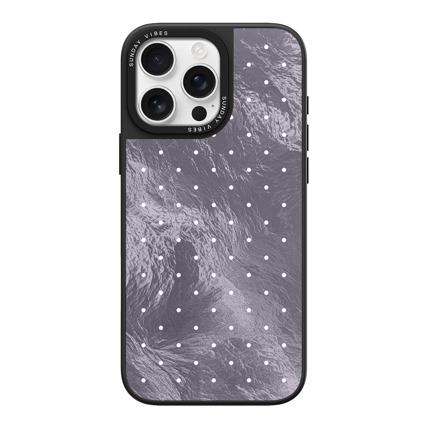 Silver Moon Dots iPhone Case