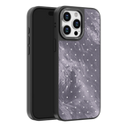 Silver Moon Dots iPhone Case