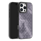 Silver Moon Dots iPhone Case