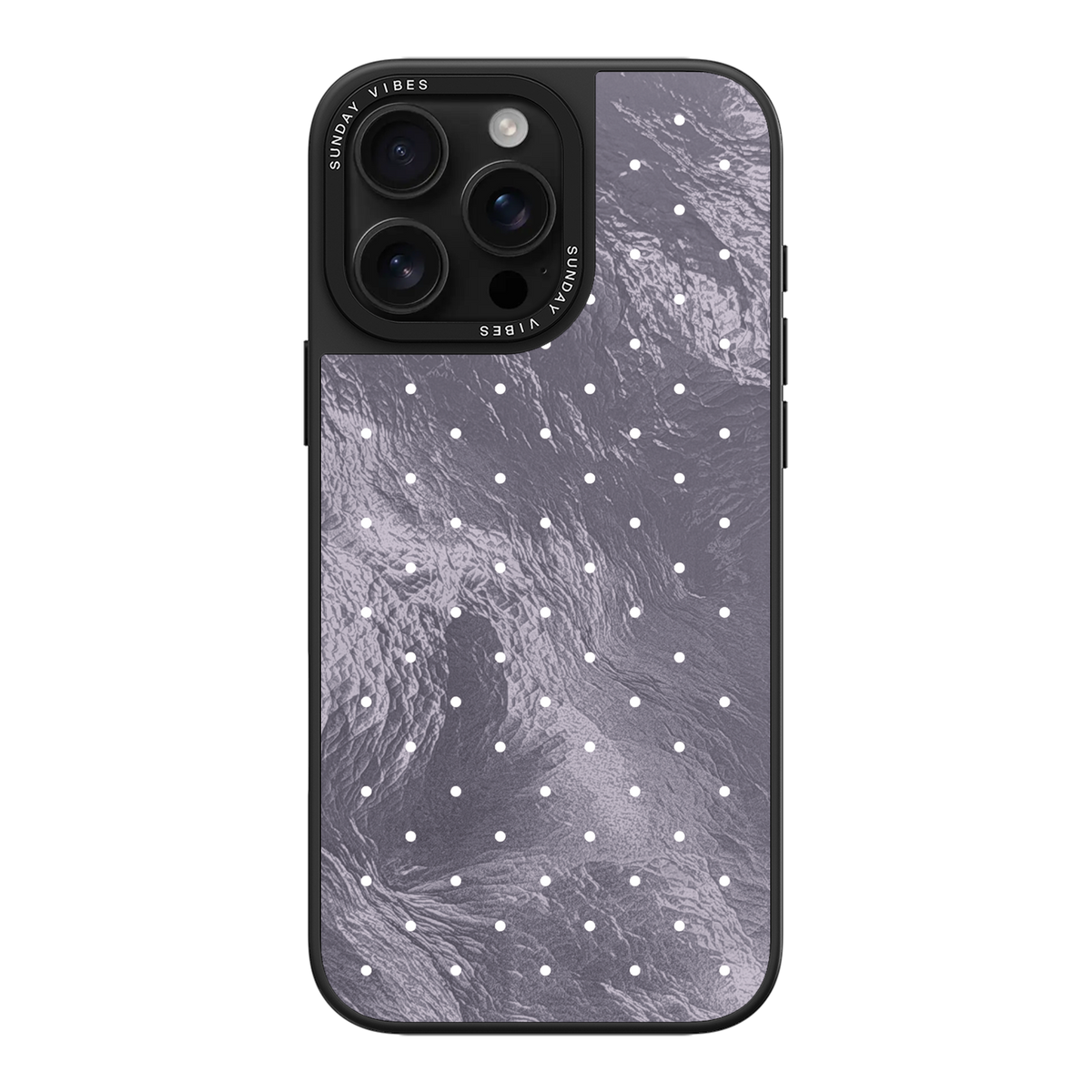 Silver Moon Dots iPhone Case
