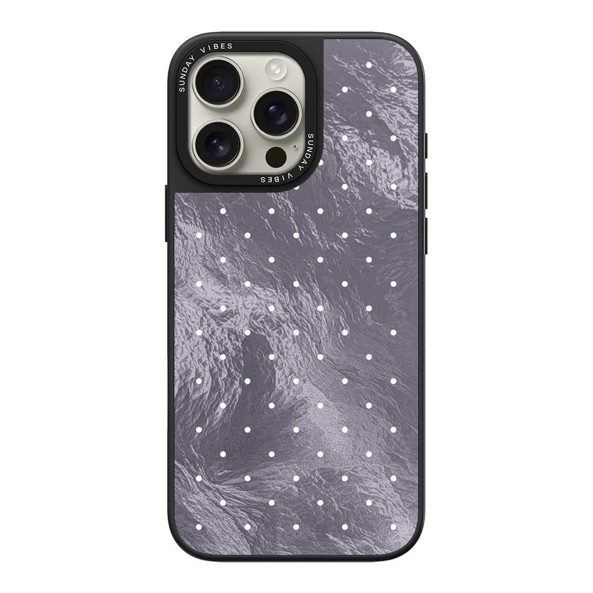 Silver Moon Dots iPhone Case