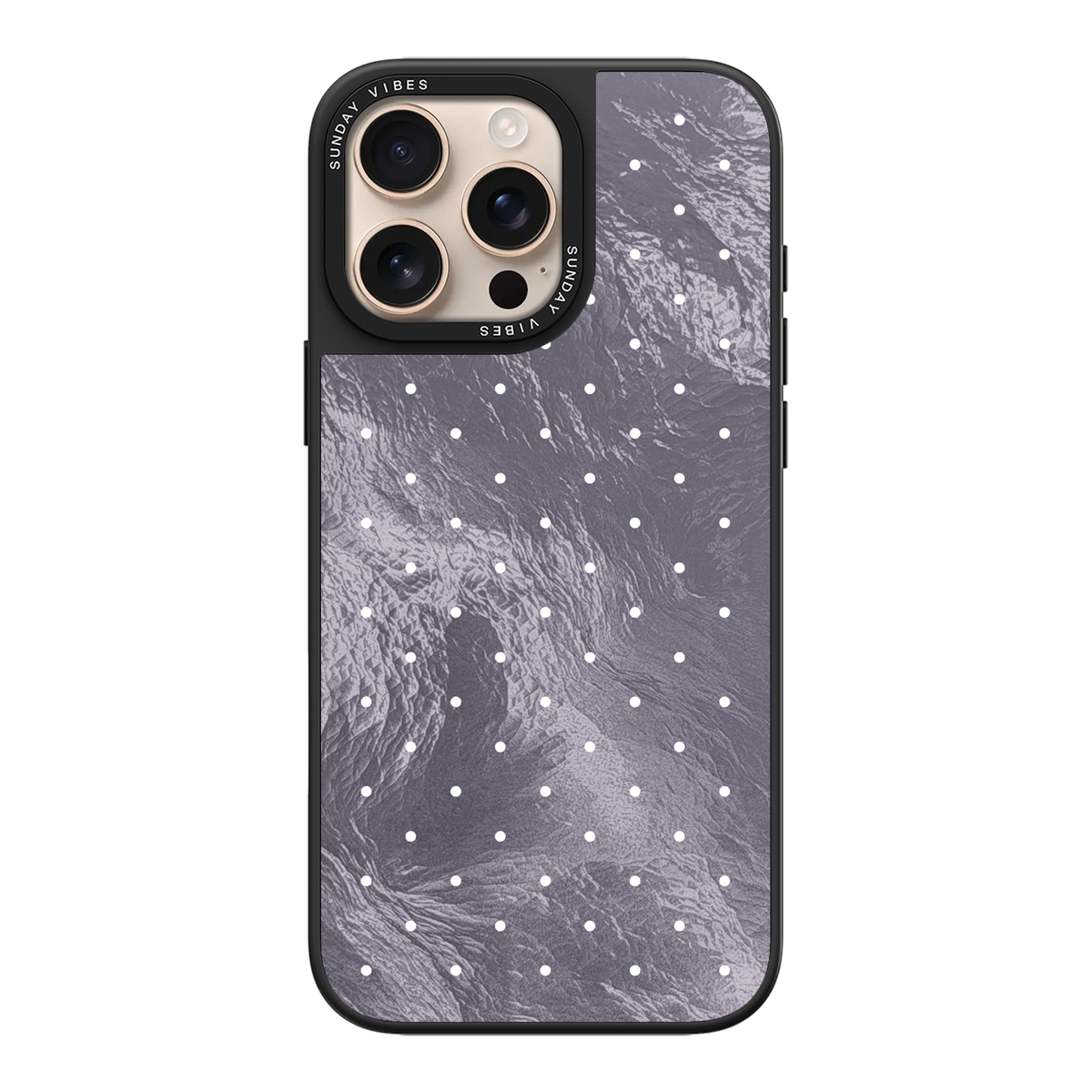 Silver Moon Dots iPhone Case