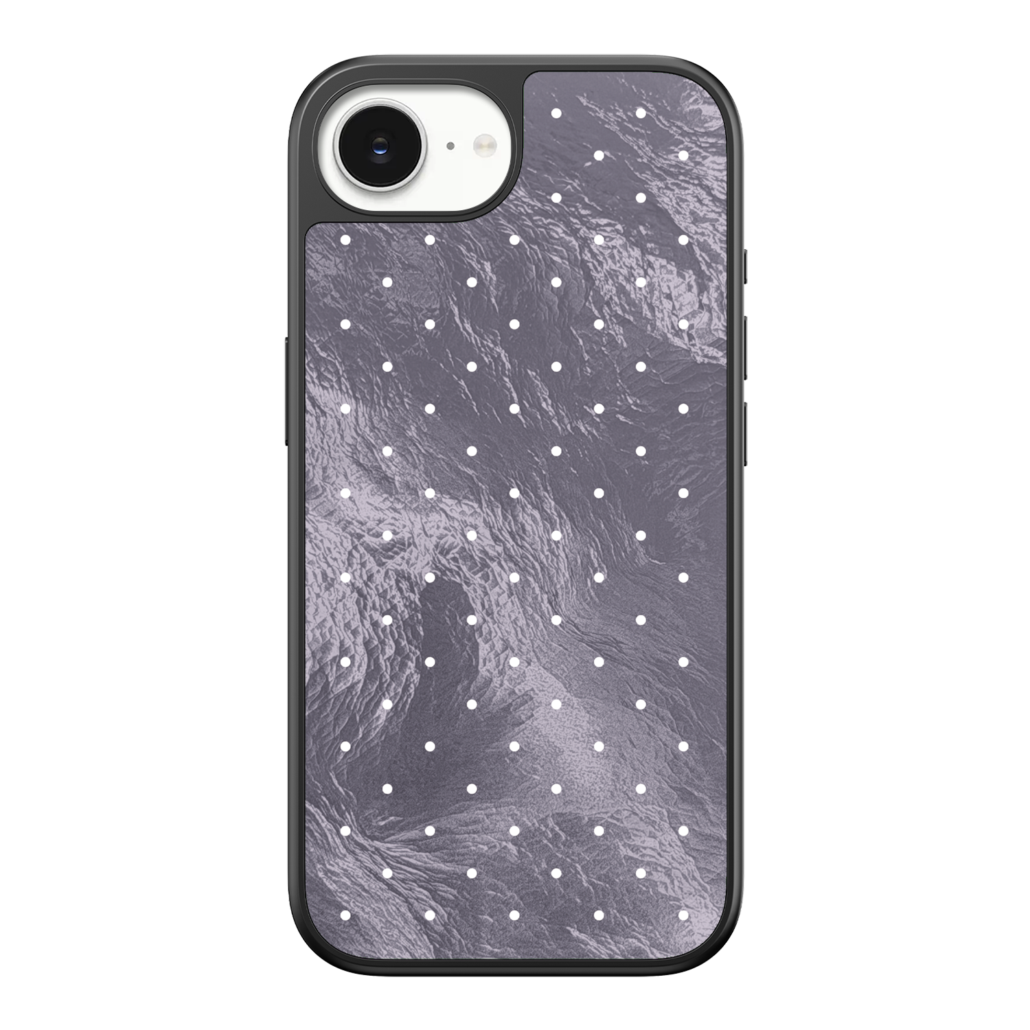 Silver Moon Dots iPhone Case