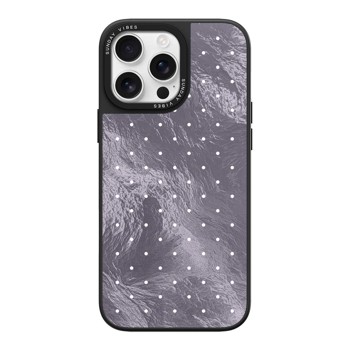 Silver Moon Dots iPhone Case