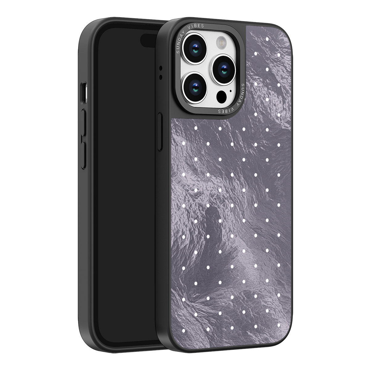 Silver Moon Dots iPhone Case