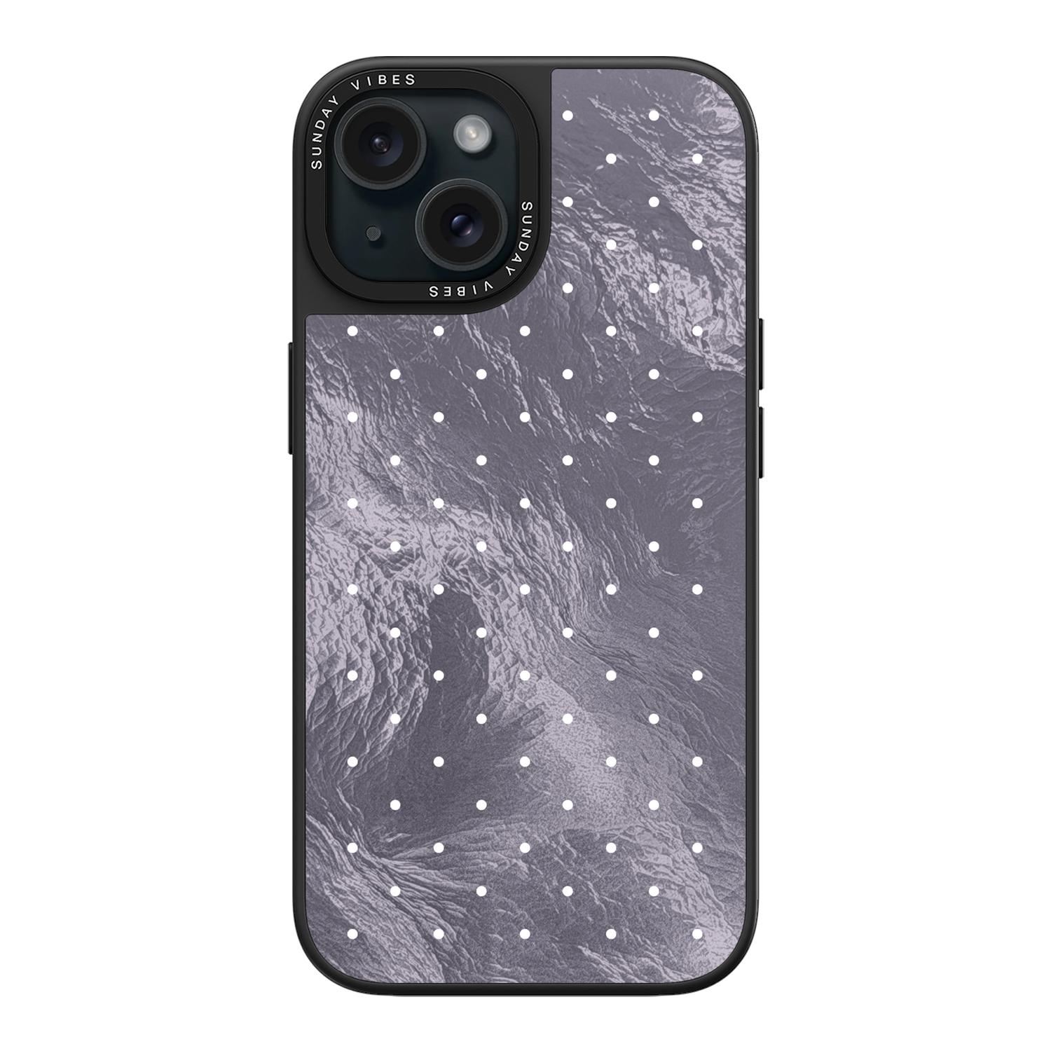 Silver Moon Dots iPhone Case