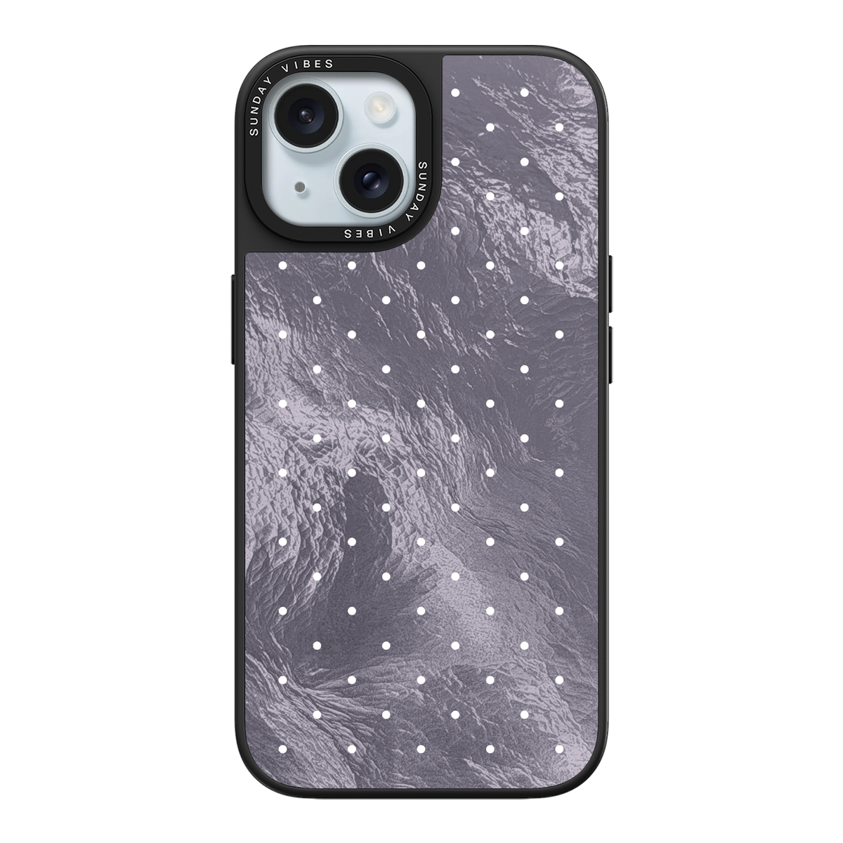 Silver Moon Dots iPhone Case