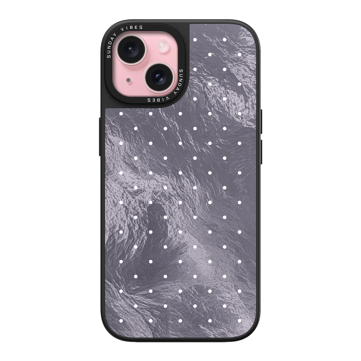 Silver Moon Dots iPhone Case