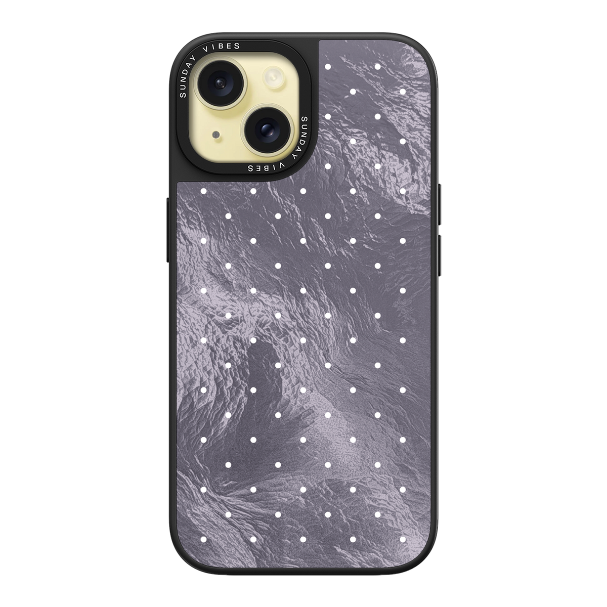 Silver Moon Dots iPhone Case
