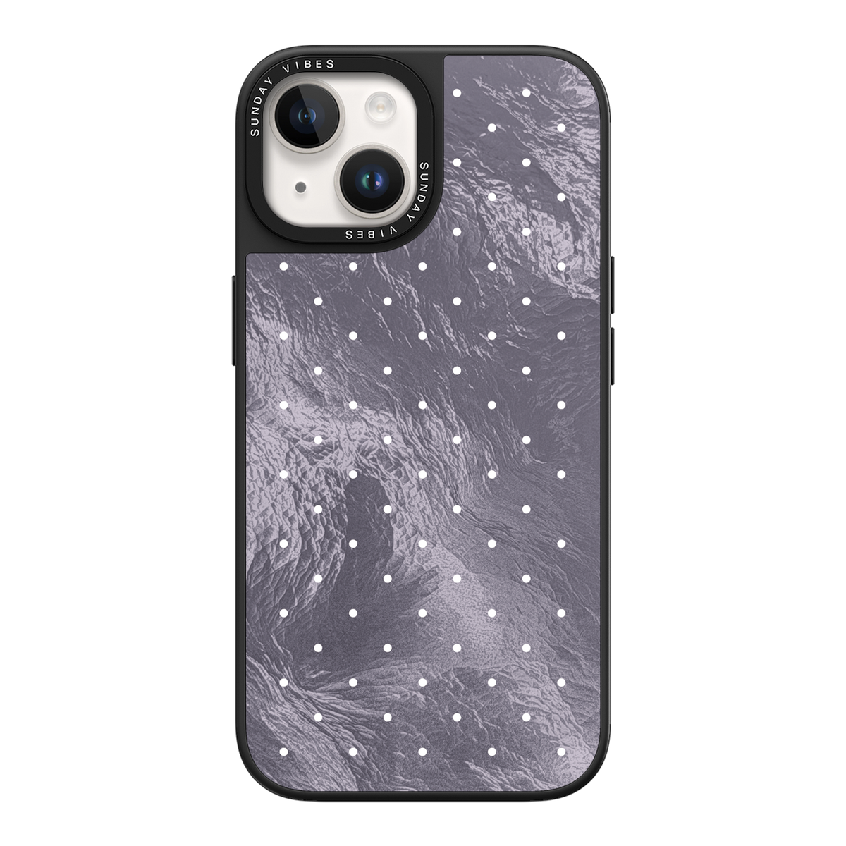 Silver Moon Dots iPhone Case