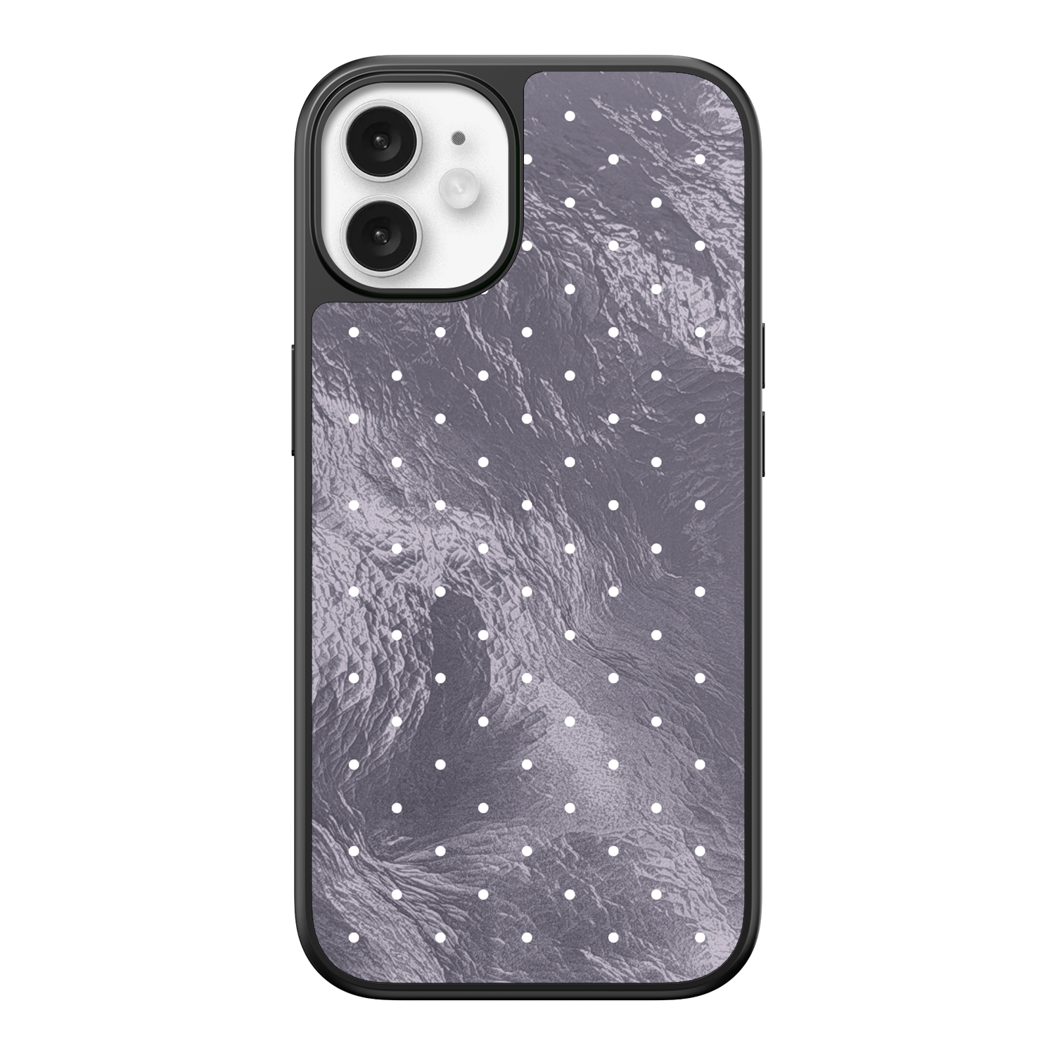 Silver Moon Dots iPhone Case